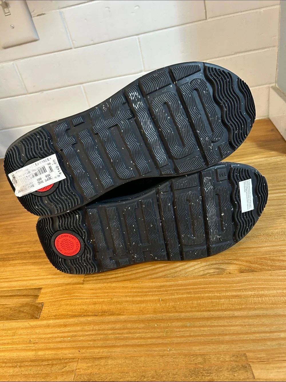 Fitflop F-Mode E01 Knit Flatform Sneakers Black/Gray Womens Size 6.5 US / 4.5 UK